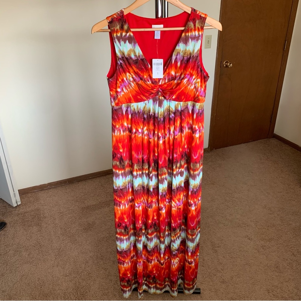 Chico’s Tie Dye Maxi Dress NWT 1 Medium
